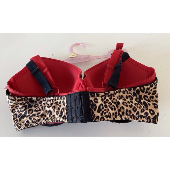 2 Pack Juicy Couture Bra Show Me Off Lined JC2801 Leopard Print Red Size 38D NEW - Picture 8 of 11